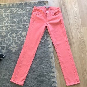 PAIGE Jeans - Paige peg skinny coral jeans PAIGE Jeans - Paige peg skinny coral jeans